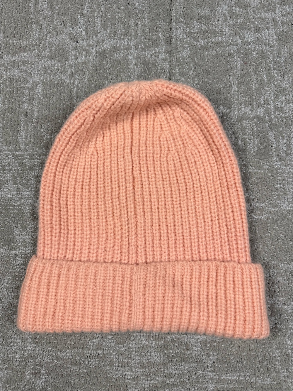 Madewell Ribbed Peachy Alpaca Blend Beanie Hat OS - Picture 5 of 5